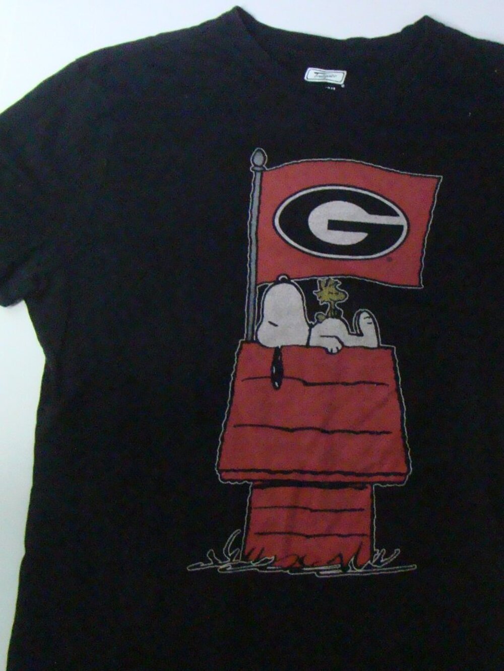 Snoopy & Woodstock Small Tailgate Shirt Georgia Bulldogs Black 2019 peanuts